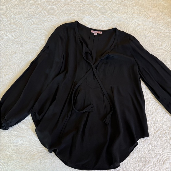 Calypso St. Barth Tops - Elegant Black Calypso St. Barth Tunic Blouse